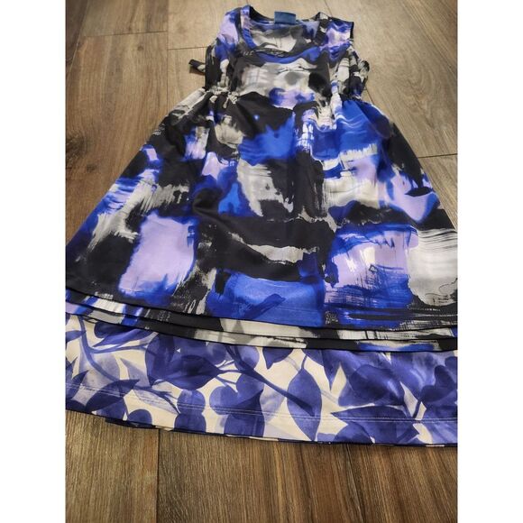 Simply Vera Vera Wang‎ Black and Blue Sleeveless Dress Size 4 - Picture 2 of 4